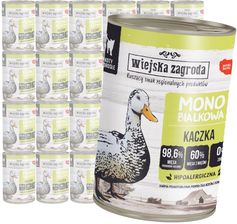 Wiejska Zagroda Monoproteinowa Mokra Karma Dla Dorosłych Kotów Kaczka 24X400G