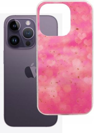 Etui Gold Glam Do Apple Iphone 14 Pro Pink Różowy
