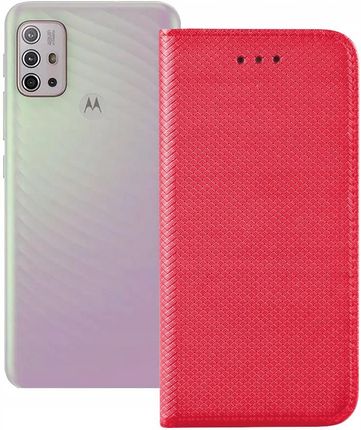 Etui Smart Magnet Do Motorola Moto G10/ G30 Red Czerwony