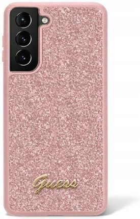 S23 S911 Różowy/Pink Hard Case Glitter Script Tworzywo Sztuczne