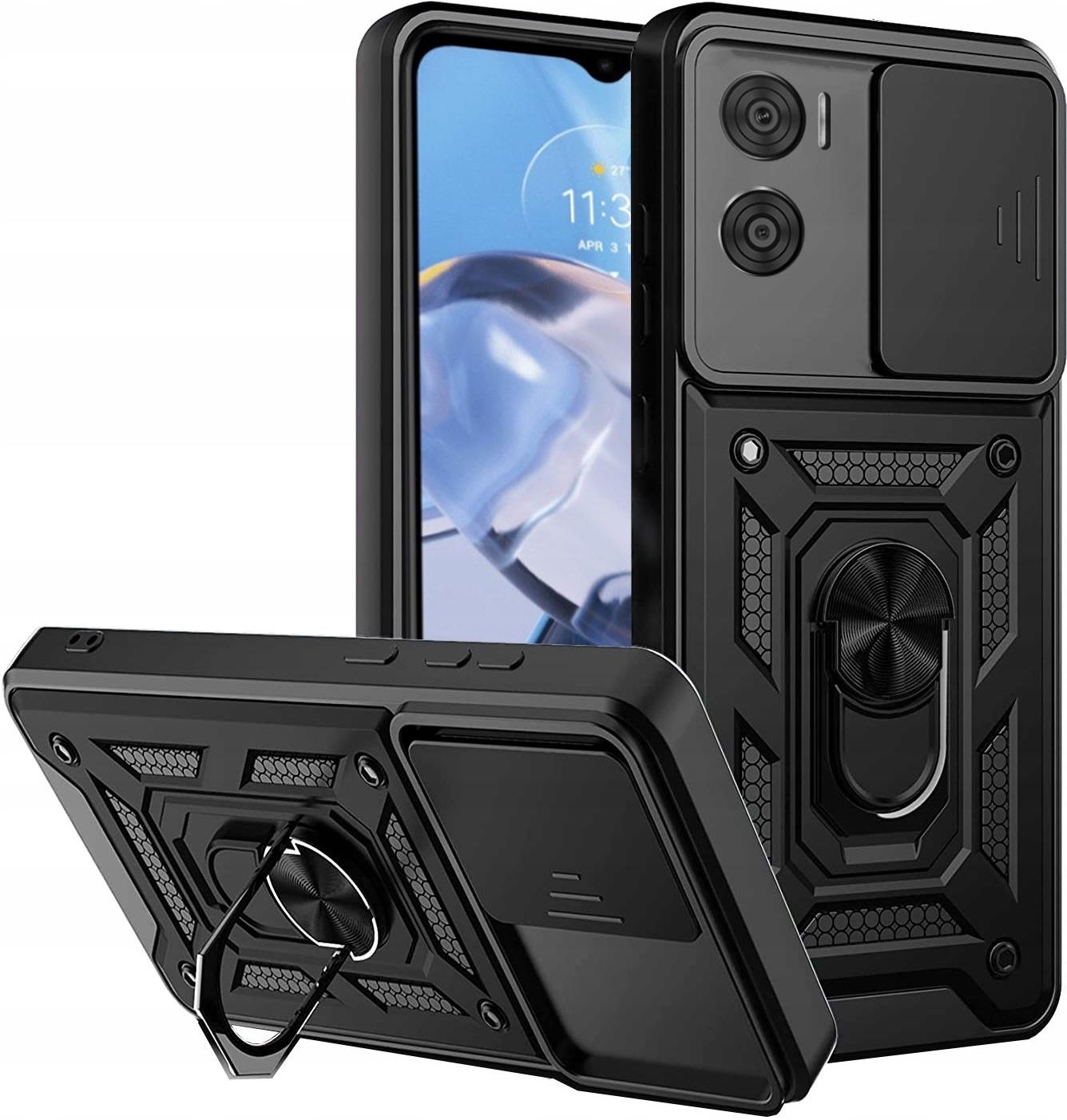 MOJIA Cover Per Motorola Moto E22/E22i - Custodia Flip In PU Con Portafoglio, Supporto E Slot Per Carte, Blu