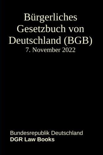 Bürgerliches Gesetzbuch Von Deutschland (BGB) - Literatura Obcojęzyczna ...