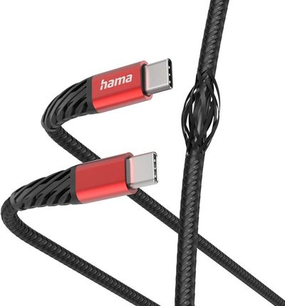 Hama Extreme USB-C 1,5m czarny/czerwony (201542)