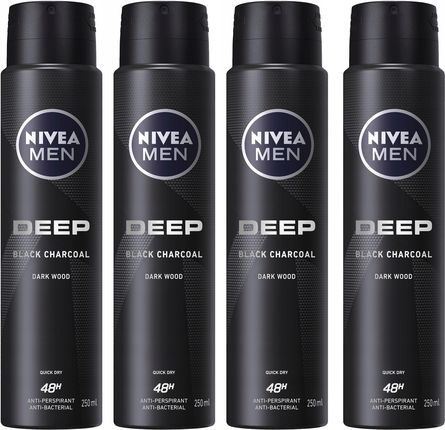 Nivea Men Antyperspirant męski Deep spray 4x250ml