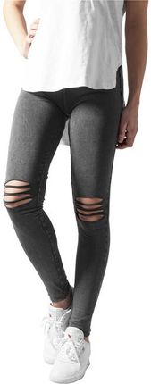 Urban Classics Cutted Knee damskie legginsy, czarne - Rozmiar:L