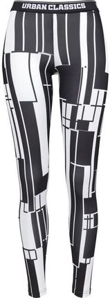 Urban Classics Graphic Sports damskie legginsy, czarne - Rozmiar:XS