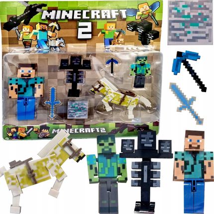 Toys Minecraft Duży Zestaw Figurek+ Akcesoria 4 Figurki