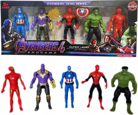 Toys Avengers Zestaw Figurek Tanos Spiderman Hulk Iron