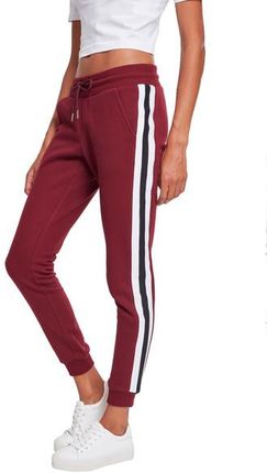 Urban Classics College damskie spodnie dresowe, burgundia - Rozmiar:XL