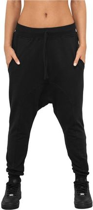 Urban Classics Light Fleece Sarouel damskie spodnie dresowe, czarne - Rozmiar:M