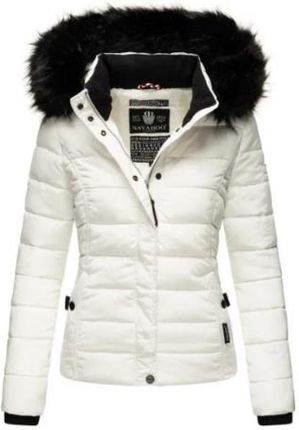 Damska kurtka zimowa z kapturem Navahoo Miamor, biała - Rozmiar:XL