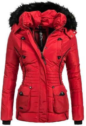Marikoo VANILLA damska kurtka zimowa z kapturem, czerwona - Rozmiar:S