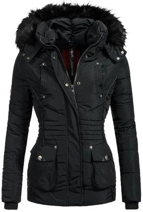 Marikoo VANILLA damska kurtka zimowa z kapturem, czarna - Rozmiar:L