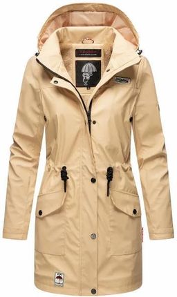 Navahoo Deike damska zimowa kurtka przeciwdeszczowa z kapturem, beige - Rozmiar:XL