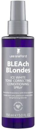 Lee Stafford Bleach Blondes Ice White Tone Correcting Conditioning Spray Odżywka W Sprayu Korygująca Kolor Do Włosów Blond 150 ml