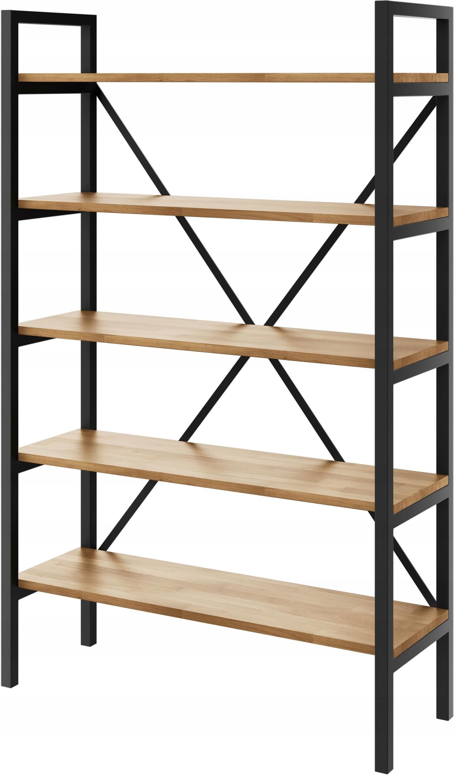 S&W Design Regał Loft Industrialny Na Książki Dąb D5-30 100Cm - Opinie ...