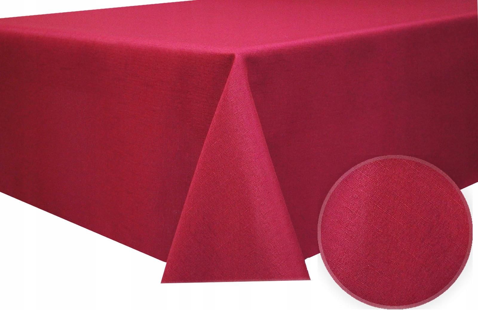 Bordowy Obrus Na Zakładkę 120X170 Cm Gładki Opinie i atrakcyjne ceny