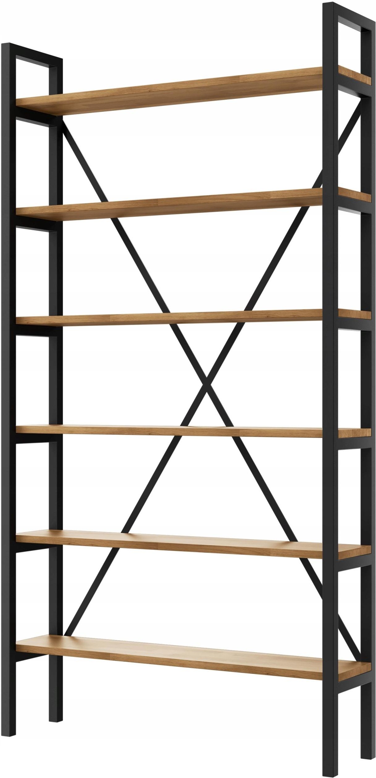 S&W Design Regał Loft Industrialny Na Książki Dąb D6-20 80Cm - Opinie i ...