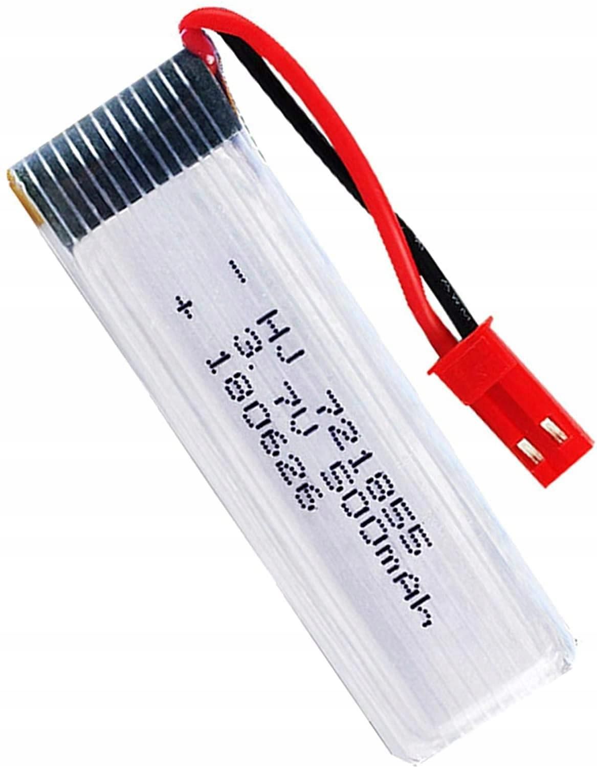 YUNIQUE Lipo-Akku Set – 2x 3,7V 500mAh Für RC-Drohnen – Kompatibel Mit UDI U817, WLtoys V959, Radiofly Space Kondor – 57x17x8 Mm, 16 G