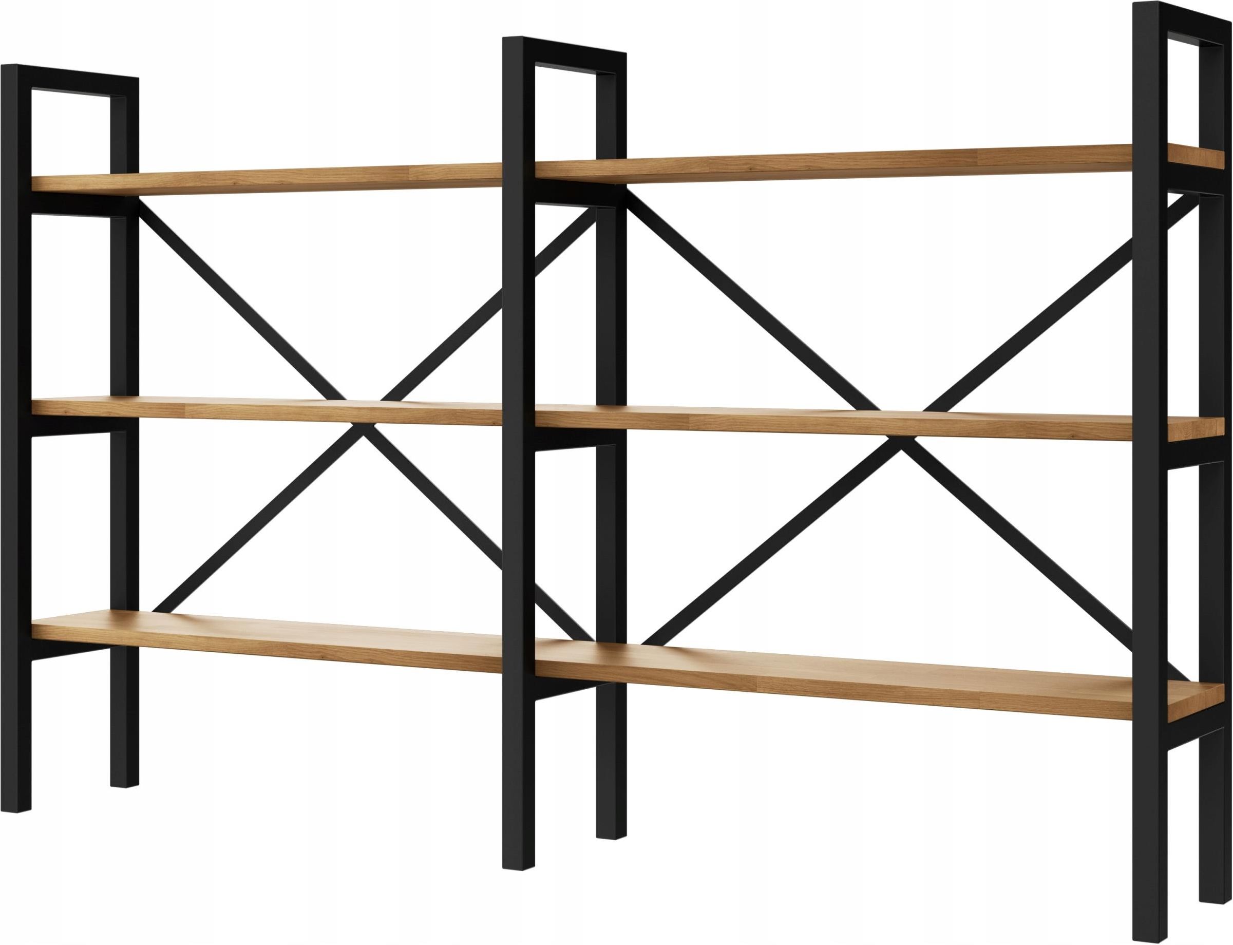 S&W Design Regał Loft Industrialny Na Książki Dąb D3-20 180Cm - Opinie ...