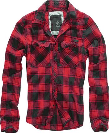 Brandit Checkshirt koszula flanelowa, czerwono-czarna - Rozmiar:3XL