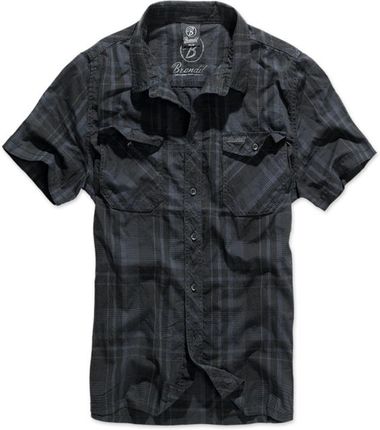 Brandit Roadstar koszula z krótkim rękawem, czarno-niebieska - Rozmiar:S