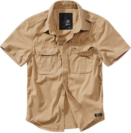 Brandit Vintage męska koszula z krótkim rękawem 1/2, khaki - Rozmiar:XL