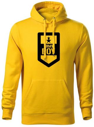 DRAGOWA męska bluza z kapturem army boy, źółty, 320g/m2 - Rozmiar:XL