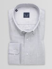 Zdjęcie Biała klasyczna koszula w drobne kwadraty - Będzin