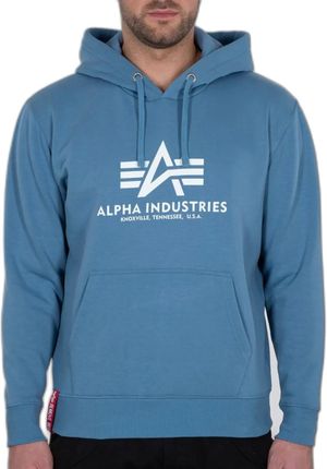 Bluza z kapturem Alpha Industries Basic 178312 538 - Niebieska 