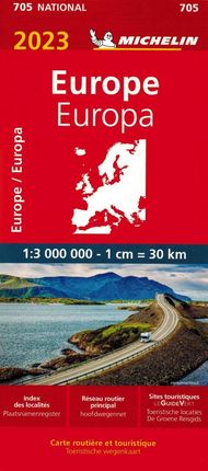 Europa 2023 Mapa Samochodowa Drogowa Michelin