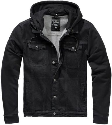 Brandit Cradock dżinsowa kurtka z kapturem, czarna - Rozmiar:XL