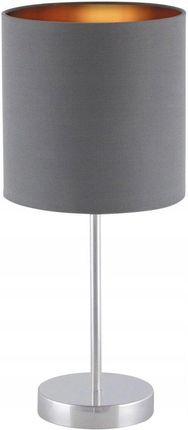 Rabalux Klasyczna lampa stołowa nocna z szarym abażurem (25380000)