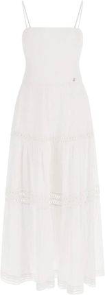Damska Sukienka Guess SL Lace UP Long Safa Dress W3Gk45Weid0-G011 – Biały