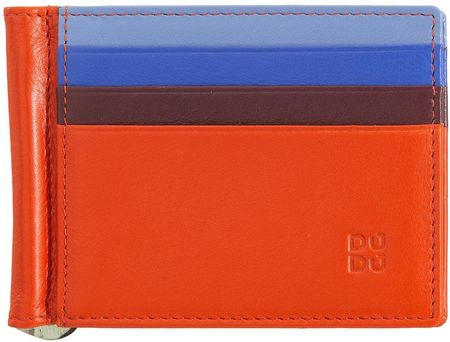 DUDU Slim Wallet with Money Clip for Men in Genuine Leather Colored with 6 Credit Card slots