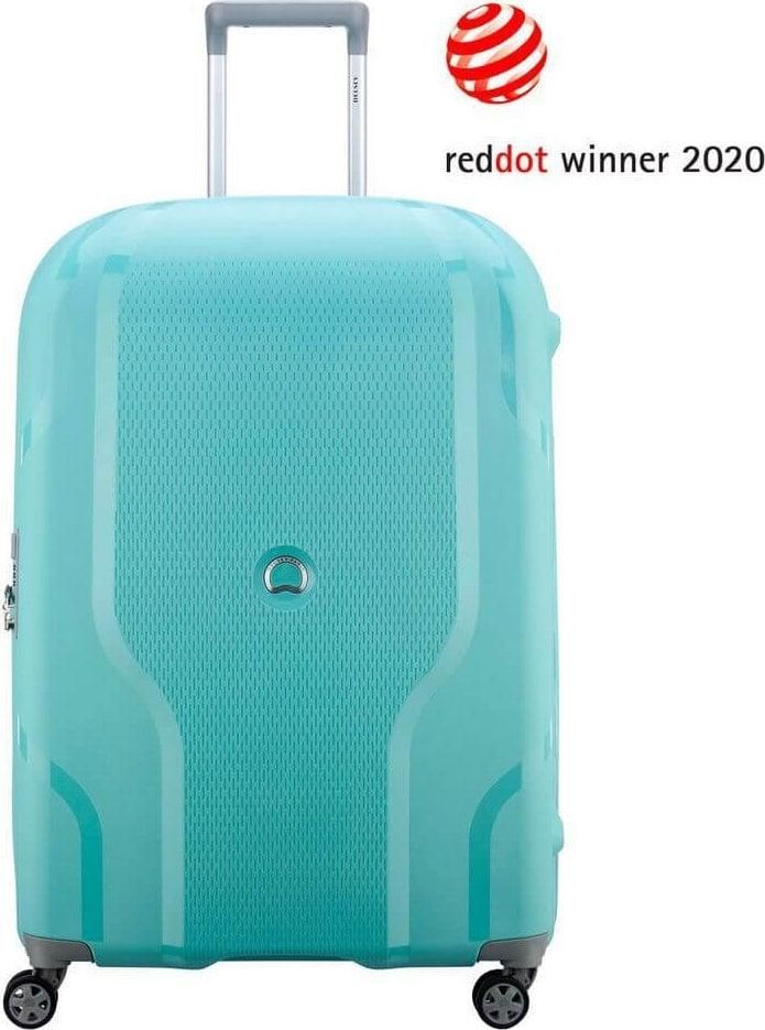 Delsey Delsey Clavel Duża twarda turkusowa walizka na kółkach 76 cm