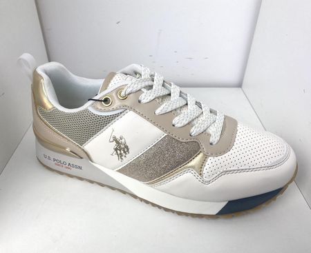Sneakersy damskie Polo 4113S1YM1 Złoty (39, Biały)