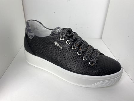 Sneakersy damskie IGI&CO skórzane 7156122 Nero (36, Czarny)