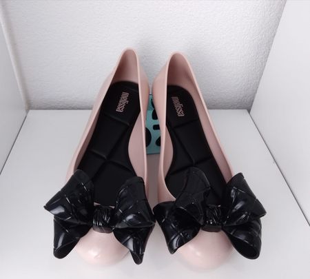 Baleriny damskie MELISSA 33378/51647 Pink/Black (35/36, Pudrowy)