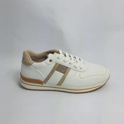 Sneakersy damskie Tommy Hilfiger T3A4-32160-0813X223 White  Beige (36, Biały)