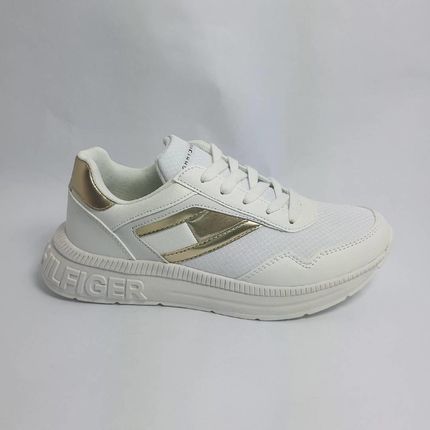 Sneakersy damskie Tommy Hilfiger T3A4-32167-0733X048 White platinum (36, Biały)