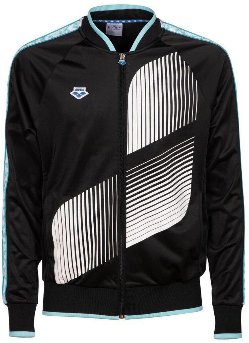 ARENA Relax IV Team Jacket - Giacca Donna Con Zip Integrale, Stile Retrò Anni '70, Strisce Logo Sulle Maniche, Colori Atletici - 3