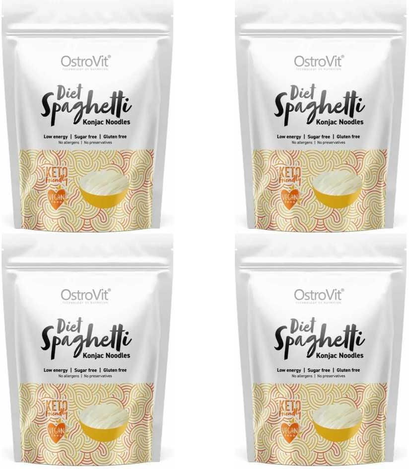 Ostrovit Makaron Konjac Diet Spaghetti Noodles Keto Friendly 4x400g