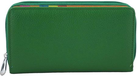 Antykradzieżowy portfel z ochroną RFID - Zielony