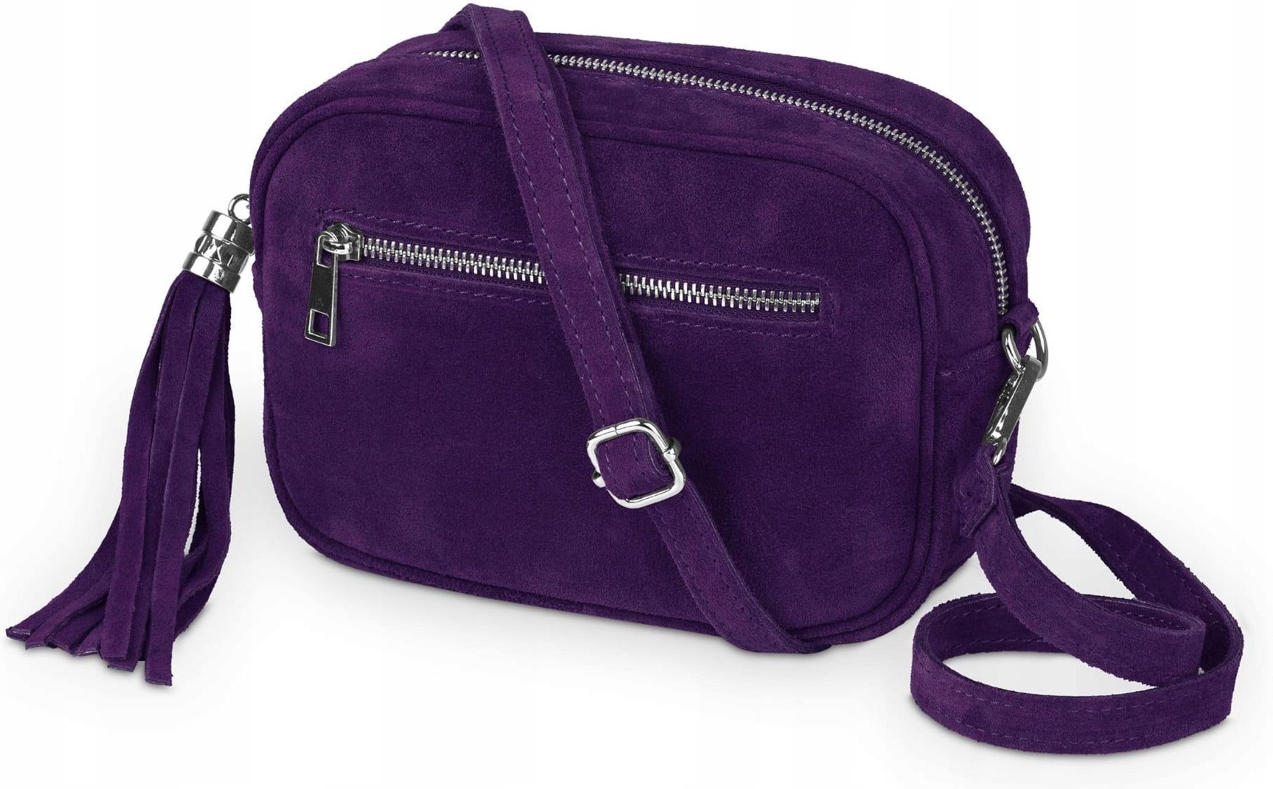 Borsa In Vera Pelle Dipinta A Mano | Portafoglio A Mano Con 6 Scomparti E Cerniera Per Monete Blu