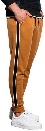 Ombre spodnie dresowe męskie P898, kolor camel - Rozmiar:M