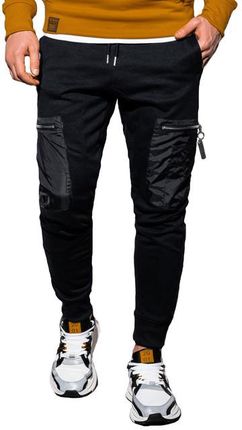 Ombre spodnie dresowe męskie P917, czarny - Rozmiar:L
