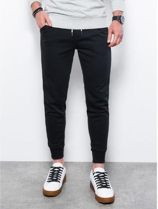 Ombre spodnie dresowe męskie P865, kolor czarny - Rozmiar:L