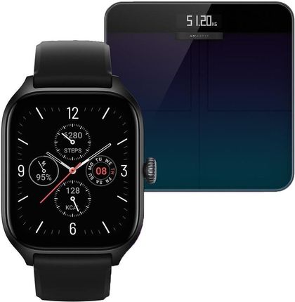 Smartwatch Amazfit GTS 4 Czarny + Waga Smart Scale 