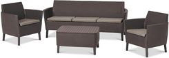 Keter/Curver Salemo Zestaw Mebli Ogrodowych 3+1 Brown